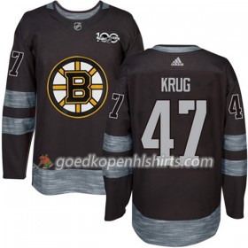 Boston Bruins Torey Krug 47 1917-2017 100th Anniversary Adidas Zwart Authentic Shirt - Mannen